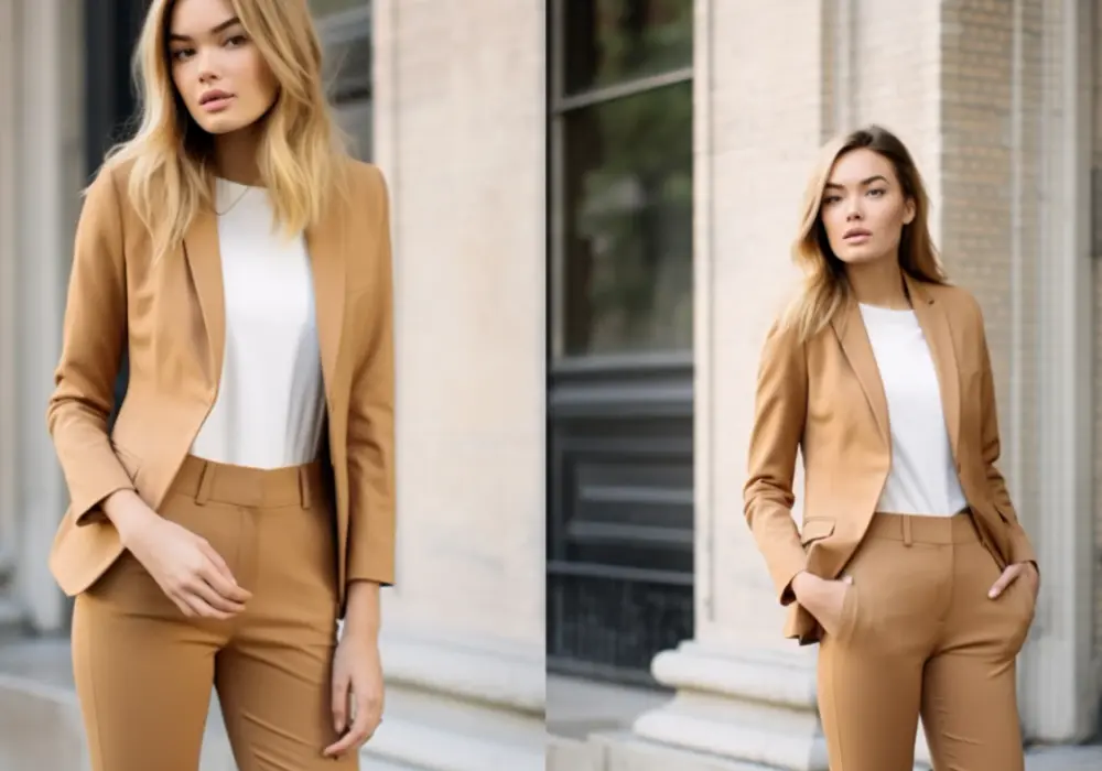 Odkryj Elegancką Marynarkę Karmelową Damską - Idealny Dodatek do Każdej Stylizacji