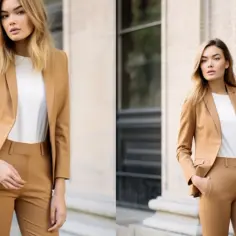 Odkryj Elegancką Marynarkę Karmelową Damską - Idealny Dodatek do Każdej Stylizacji